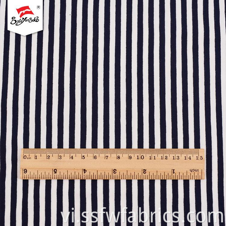 Elegant Black White Stripe Fabric